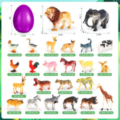 SpringFlower filled Easter eggs reveal 24 animal figurines during play.