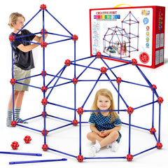 SpringFlower Fort Building Kit with 30 magic balls for quick, sturdy frames.