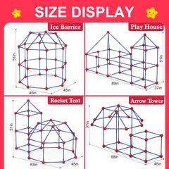 SpringFlower Fort Building Kit showing 64 long rods for versatile designs.