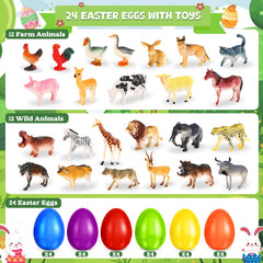 SpringFlower safari animal figurines with lifelike detail for egg hunt surprises.