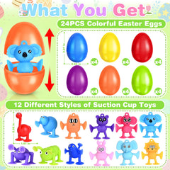 SpringFlower suction toys animal designs attach to surfaces for bath time play