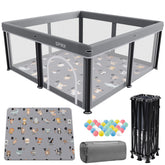 SPRX foldable playpen with mat for quick, safe indoor play.