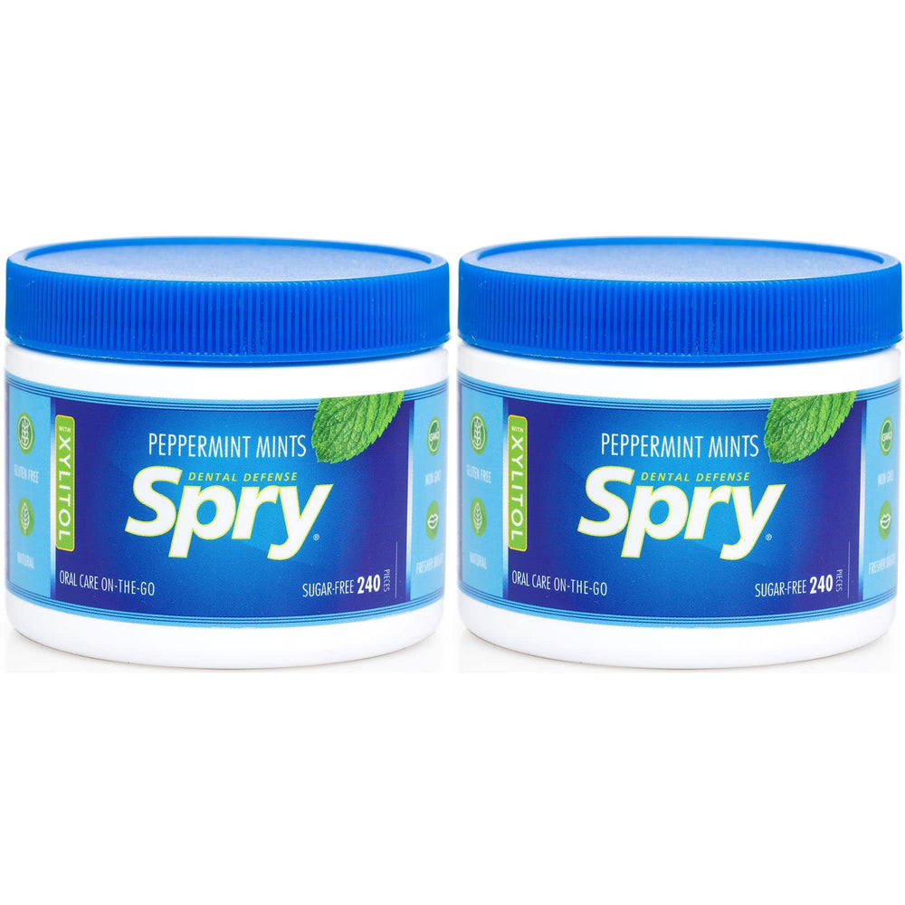Spry Xylitol Peppermint hard candy pack offers refreshing breath without sugar