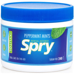 Spry Xylitol Peppermint mints in an office setting provide quick, sugar-free breath refreshment
