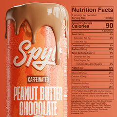 Spylt high-protein peanut butter chocolate milk pour highlights smooth texture for quick refreshment.