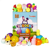 SQUOCHI Easter Mochi squishy eggs front view for an exciting Easter egg hunt.