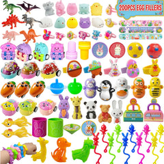 SQZUWIT Easter egg fillers bulk 200pcs colorful set for Easter hunts and prizes