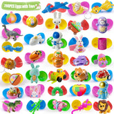 SQZUWIT Easter eggs reveal inside toys for delightful hunts.