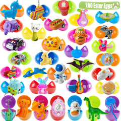 SQZUWIT Easter eggs 200pcs filled with toys inside for playful party fillers