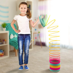 Srenta jumbo rainbow slinky makes a memorable birthday party gift.