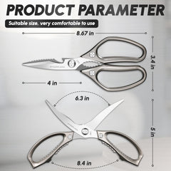 SSGP poultry shears slice turkey bones with spatchcocking precision
