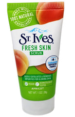 Pack-shot of St. Ives Apricot Scrub travel-size 6-pack in a compact kit