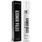 Stacy Lash Bonder bottle close-up showing precise bonding for lash extensions