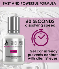 STACY LASH odorless remover in a professional salon setting.
