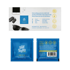 Stall Mates unscented Witch Hazel wipes close-up with cucumber and aloe.