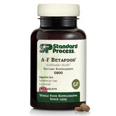 Standard Process A-F Betafood bottle front highlights packaging and gallbladder support