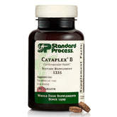 Standard Process Cataplex B bottle front highlights energy support and heart health.