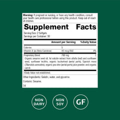 Standard Process Chlorophyll Complex softgels being poured signaling routine supplementation.