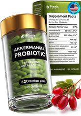 Stanis Labs Akkermansia Muciniphila bottle with enteric-coated capsules for gut support