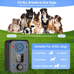 Stanwis anti barking device side view shows compact, portable design