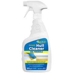 STAR BRITE Instant Hull Cleaner bottle pouring to apply gel on stains
