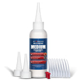 Starbond 4 oz medium CA glue with extra cap for precise wood bonding.