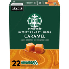 Starbucks Caramel K-Cup pods offer convenient at-home premium coffee in a 22-count box.