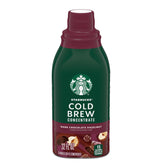 Starbucks Cold Brew Concentrate bottle with dark chocolate hazelnut notes for home brew