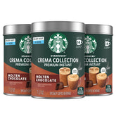 Starbucks Crema Molten Chocolate instant coffee tin pack for a rich morning boost.