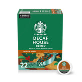 Starbucks Decaf House Blend K-Cup pods in box for convenient home brewing