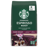 Starbucks Espresso Roast whole bean 18-ounce ideal for bold home espresso.