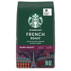Starbucks French Roast beans 18oz bag for bold home brewing