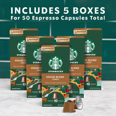 Close-up of Starbucks House Blend pod with rich roast color and aroma