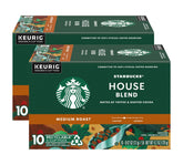 Starbucks House Blend K-Cup pods on a box, ready for quick, reliable mornings.