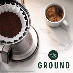 Starbucks Italian Roast bags on shelf showing multi-region blend for versatile flavor