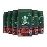 Starbucks Italian Roast coffee beans close-up highlighting rich aroma