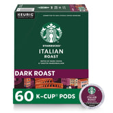 Starbucks K-Cup Italian Roast coffee pods ready for Keurig brewing.