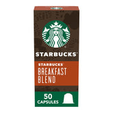 Starbucks Breakfast Blend pods pack shown for easy at-home brewing and a bright morning boost.