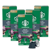 Starbucks by Nespresso decaf pods box enables convenient 50-count home brewing.
