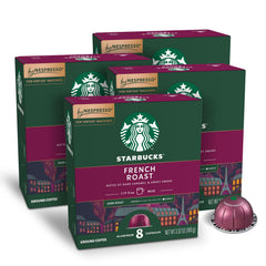 Starbucks by Nespresso Vertuo French Roast pod box with 32 capsules ready for home brewing