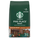 Starbucks Pike Place Roast ground coffee bag front for everyday brewing.