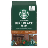 Starbucks Pike Place Roast whole bean 18oz for versatile home brewing