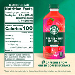 Starbucks Refreshers Concentrate being poured over ice for a quick afternoon lift.