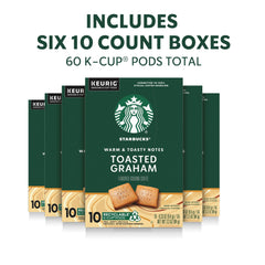 Starbucks Toasted Graham K-Cup pods box side showing value 60-count.