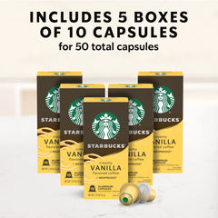 Starbucks vanilla-aroma espresso pods suit Essenza Mini for a quick, comforting cup.