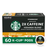 Starbucks Veranda Blend 2X Caffeine pods ready for a quick morning pick-me-up.