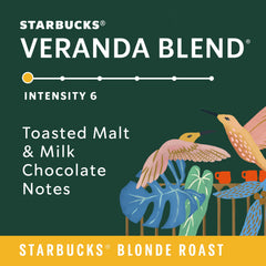 Milk adds to Starbucks VIA Veranda Blend for a creamy, versatile cup.
