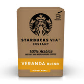 Starbucks VIA Veranda Blend packets ready for a quick, flavorful cup.