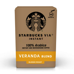 Starbucks VIA Veranda Blend packets ready for a quick, flavorful cup.