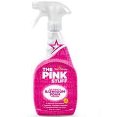 Stardrops The Pink Stuff bathroom foam spray cleans tiles and surfaces with ease.